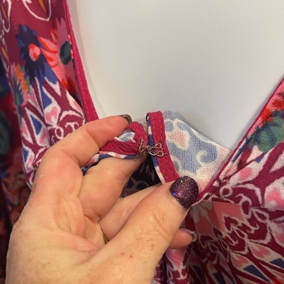 ☃️Umgee Floral Pink Boho Gypsy style flowy Bohemian style  tunic - Picture 10 of 13